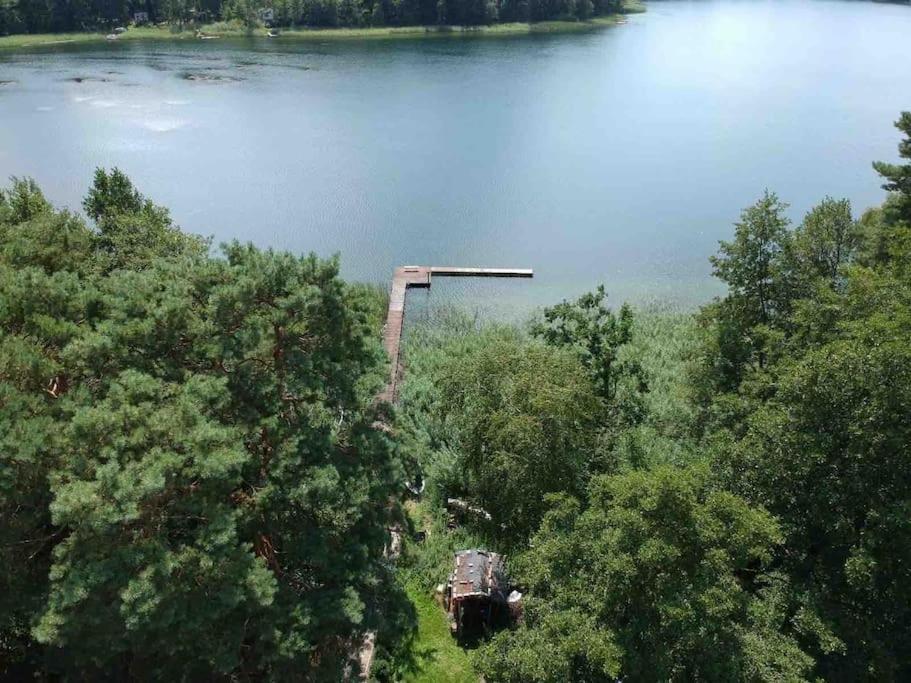 Haus Wilma Gruene Idylle Im Wald Direkt Am See ヴェンディッシュ・リーツ エクステリア 写真